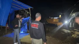 Satgas Anti Ilegal Mining Polres Solsel mengamankan satu ekskavator milik penambang emas liar di Jorong Jujutan, Sangir, Kamis (11/6/2026). (Dok: Polda Sumbar)