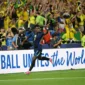 Penyerang Timnas Brasil Vinicius Junior melakukan selebrasi saat mencetak gol ke gawang Haiti. (Foto: FIFA.com)