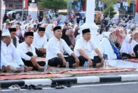 Pemko Pariaman menggelar peringatan Tahun Baru Islam 1 Muharram 1448 H di halaman Balai Kota Pariaman, Selasa (16/6/2026). (Foto: Diskominfo Pariaman)