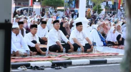 Pemko Pariaman menggelar peringatan Tahun Baru Islam 1 Muharram 1448 H di halaman Balai Kota Pariaman, Selasa (16/6/2026). (Foto: Diskominfo Pariaman)