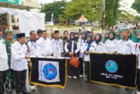 Wakil Wali Kota Padang, Maigus Nasir melepas kirab dalam rangka peringatan HANI 2026 di Fase VII Pasar Raya Padang, Rabu (24/6/2026). (Foto: Pemko Padang)