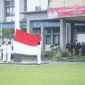 Wakil Wali Kota Payakumbuh, Elzadaswarman memimpin Upacara Peringatan Hari Lahir Pancasila 2026 di halaman Balai Kota Payakumbuh, Senin (1/6/2026). (Foto: MC Payakumbuh)