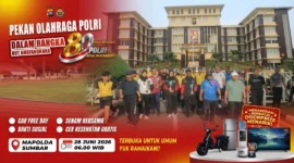 Polda Sumbar menggelar Pekan Olahraga Polri dalam rangka Hari Bhayangkara ke-80 di Mapolda Sumbar, Minggu (28/6/2026). (Foto: Polda Sumbar)