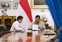 Menteri Kesehatan Budi Gunadi Sadikin menemui Presiden Prabowo Subianto di Istana Merdeka, Jakarta pada Selasa (9/6/2026). (Foto: BPMI Setpres)