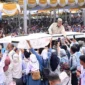 Kedatangan Presiden Prabowo disambut antusias oleh ribuan peserta yang memadati lokasi acara PENAS Petani dan Nelayan XVII 2026 di Sport Center Limboto, Kabupaten Gorontalo, Rabu (24/6/2026). (Foto: BPMI Setpres)