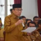 Wakil Wali Kota Padang Maigus Nasir mengikuti Rakor LP2B Sumbar di Auditorium Gubernur Sumbar, Selasa (2/6/2026). (Foto: Pemko Padang)