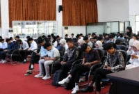Ratusan siswa mengikuti seleksi Ikatan Dinas Politeknik Kirana di Balai Kota Padang, Aie Pacah, Jumat (19/6/2026). (Foto: Diskominfo Padang)