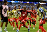 Pemain Tanjung Verde melakukan selebrasi usai membobol gol gawang Uruguay. (Foto: FIFA.com)