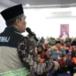 Pelepasan jemaah umrah perdana musim 1448 H menuju Madinah, Arab Saudi, Selasa (16/6/2026) dini hari. (Foto: Kemenhaj)