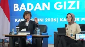 Wakil Kepala sekaligus Juru Bicara BGN, Agustina Arumsari dalam konferensi pers di Jakarta, Kamis (18/6/2026). (Foto: BGN)