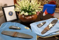 Artefak budaya Indonesia yang sebelumnya diselundupkan ke Amerika Serikat. (Foto: BPMI Setpres)