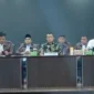 Konferensi pers penetapan mantan Jampidsus Febrie Adriansyah sebagai tersangka di Kejaksaan Agung, Jakarta, Sabtu (11/7). (Foto: Ist)