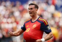 Pemain Timnas Spanyol Fabian Ruiz merayakan gol ke gawang Belgia pada laga perempat final Piala Dunia 2026. (Foto: FIFA.com)