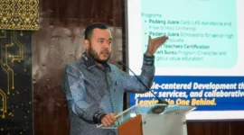 Wali Kota Padang Fadly Amran menjadi keynote speaker pada Konferensi ICSSD-SEA 2026 di Convention Hall Unand, Selasa (14/7/2026). (Foto: Pemko Padang)