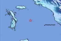 Gempa M 4,7 guncang Air Bangis, Pasbar, Sabtu (18/7/2026). (Foto: BMKG)