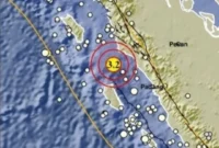 Gempa magnitudo 3,2 mengguncang barat Pasaman Barat pada Senin (13/7/2026) pukul 01.53 WIB. (Foto: BMKG)