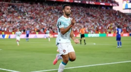 Gol Goncalo Ramos pada masa injury time mengantarkan Portugal ke babak perempat final Piala Dunia 2026. (Foto: FIFA.com)