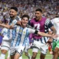 Julian Alvarez melakukan selebrasi usai membobol gawang Swiss di babak delapan besar Piala Dunia 2026. (Foto: FIFA.com)