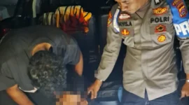 Personel Polres Solok meringkus mahasiswa karena membawa ganja usai kecelakaan di Gunung Talang. (Foto: Polda Sumbar)