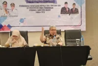 Ketua DPRD Sumbar Muhidi dalam kegiatan peningkatan kapasitas kepala SMA, SMK, dan SLB se-Sumbar, Selasa (7/7/2026). (Foto: Ist)