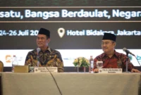 Mentan Andi Amran Sulaiman saat menghadiri Kongres Umat Islam Indonesia VIII yang digelar MUI di Jakarta, Minggu (26/7). (Foto: Ditjen PKH Kementan)