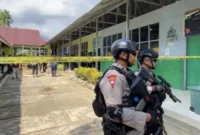 Lokasi ledakan bom rakitan di MAN 3 Padang. (Foto: Ist)