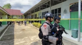 Lokasi ledakan bom rakitan di MAN 3 Padang. (Foto: Ist)