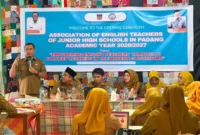 MGMP Bahasa Inggris SMP Kota Padang menggelar workshop pemanfaatan Artificial Intelligence (AI). (Foto: Pemko Padang)
