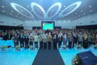 Menperin Agus Gumiwang Kartasasmita saat Pelepasan Lulusan SMK-SMAK dan SMK-SMTI serta Studium Generale Serentak Tahun 2026 di SMK-SMAK Bogor, Kamis (16/7). (Foto: Kemenperin)