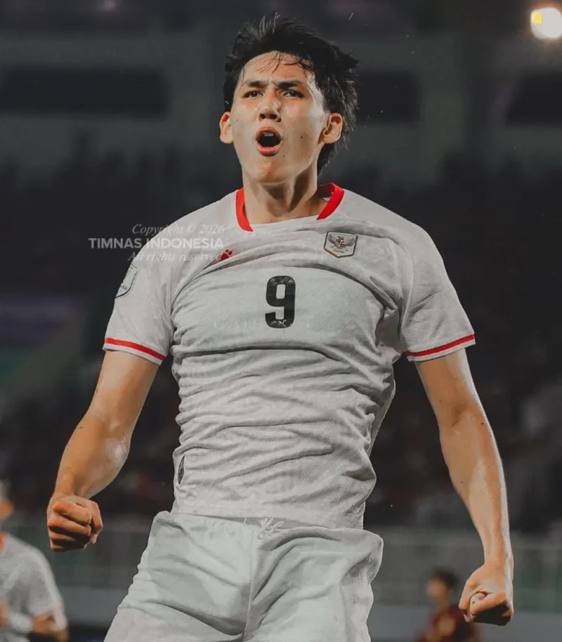 Mitchell Baker mencetak hat-trick pada debut kompetitifnya bersama Timnas Indonesia saat mengalahkan Kamboja 5-1 di Piala AFF 2026. (Foto: IG @timnasindonesia)