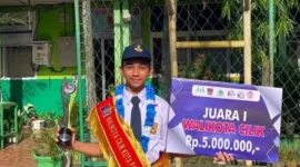 Siswa SMPN 11 Padang Muhammad Alkhalifi Hakim berhasil meraih gelar Wali Kota Cilik Kota Padang 2026. (Foto: Pemko Padang)
