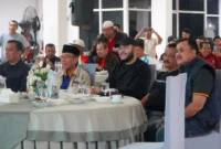Wali Kota Padang Fadly Amran didampingi Wakil Wali Maigus Nasir dan jajaran menggelar nobar Final Piala Dunia 2026 di Palanta Rumah Dinas Wali, Senin (20/7/2026) dini hari WIB. (Foto: Pemko Padang)