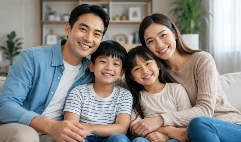 Ilustrasi orang dewasa dan anak-anak. (Foto: AI Generate)