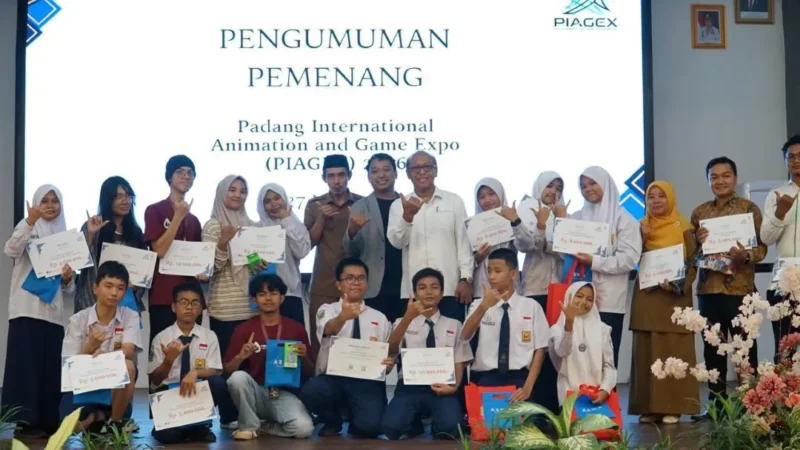 Para pemenang Ajang Padang International Animation and Game Expo (PIAGEX) 2026. (Foto: Pemko Padang)