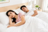 Ilustrasi pasangan di tempat tidur. (Foto: AI Generate)