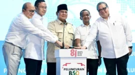 Presiden Prabowo meluncurkan Biodiesel B50 di Rest Area KM 57, Kabupaten Karawang, Jawa Barat, Kamis (9/7/2026). (Foto: BPMI Setpres)