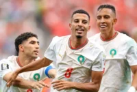 Pemain Maroko merayakan gol ke gawang Kanada. (Foto: FIFA.com)