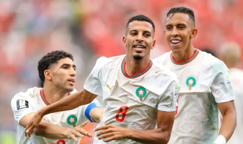 Pemain Maroko merayakan gol ke gawang Kanada. (Foto: FIFA.com)