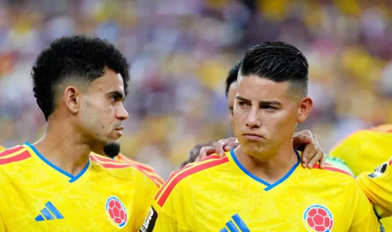 Pemain Timnas Kolombia Luis Diaz dan James Rodriguez. (Foto: FIFA.com)