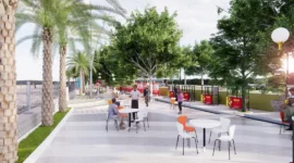 Maket Taman Kota Baru yang akan dibangun di kawasan Pantai Padang.