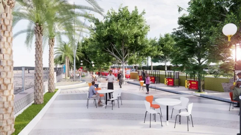 Maket Taman Kota Baru yang akan dibangun di kawasan Pantai Padang.