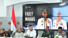 Wali Kota Padang, Fadly Amran memimpin rapat persiapan HJK ke-357 bersama Forkopimda di Gedung Putih Kediaman Resmi Wali Kota, Rabu (29/7/2026). (Foto: Pemko Padang)