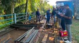 Perumda Air Minum Kota Padang mulai melakukan perbaikan bangunan accelerator IPA Gunung Pangilun, Selasa (21/7/2026). (Foto: Pemko Padang)