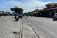 Kondisi perlintasan Lubuk Buaya, Kota Padang. (Foto: KAI Divre II Sumbar)