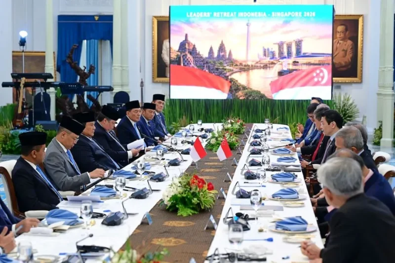 Pertemuan bilateral Indonesia dan Singapura di Istana Merdeka, Jakarta, Senin (6/7). (Foto: Kementerian ESDM)