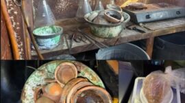 Sejumlah barang bukti berupa emas murni hasil olahan, emas urai, dan kantong perak murni yang diamankan di sebuah rumah di Jalan Dr. Hamka, Kelurahan Kampai Tabu Karambia, Kecamatan Lubuk Sikarah, Kota Solok, Sumbar. (Foto: Dok. Polda Sumbar)