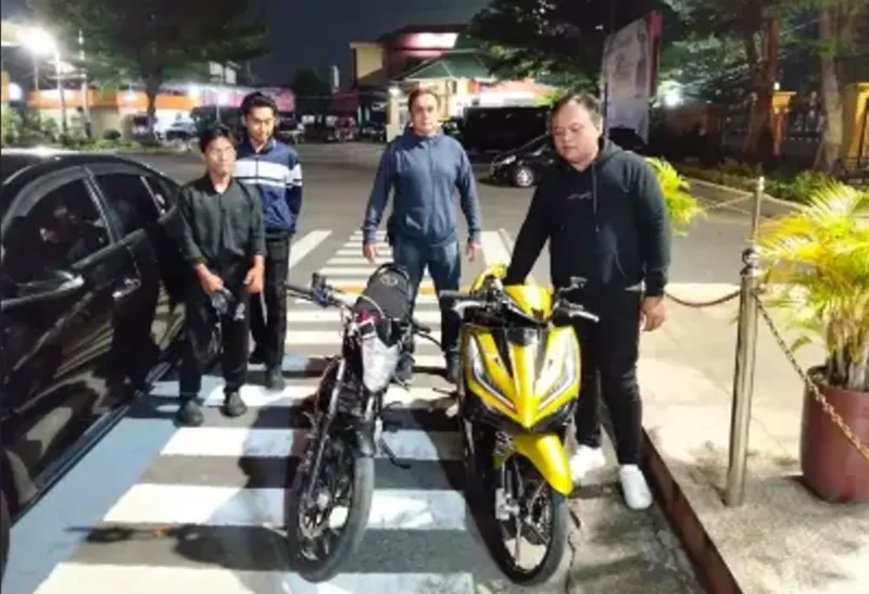 Polresta Padang mengamankan tiga motor knalpot brong saat patroli KRYD. (Foto: Polda Sumbar)