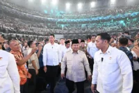 Presiden Prabowo Subianto menghadiri Puncak Peringatan Harkopnas ke-79 di Indonesia Arena, Gelora Bung Karno, Jakarta, Minggu (12/7/2026). (Foto: Setkab RI)