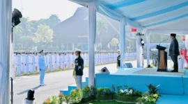 Presiden Prabowo Subianto memimpin Upacara Pelantikan Pamong Praja Muda (PPM) Angkatan XXXIII IPDN 2026 di Lapangan Parade IPDN Kampus Jatinangor, Kabupaten Sumedang, Jawa Barat, Rabu (29/7/2026). (Foto: BPMI Setpres/Laily Rachev)