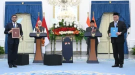 Presiden Prabowo Subianto dan PM India Narendra Modi menyepakati 16 kerja sama strategis dalam pertemuan bilateral di Istana Merdeka, Jakarta. (Foto: BPMI Setpres)